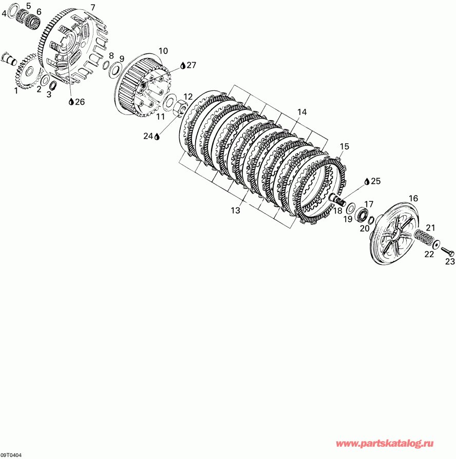    DS 650/DS 650 Baja/X, 2004 - Clutch