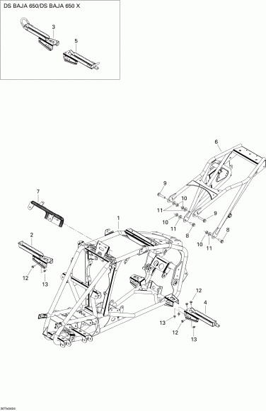  DS 650/DS 650 Baja/X, 2004 - Frame