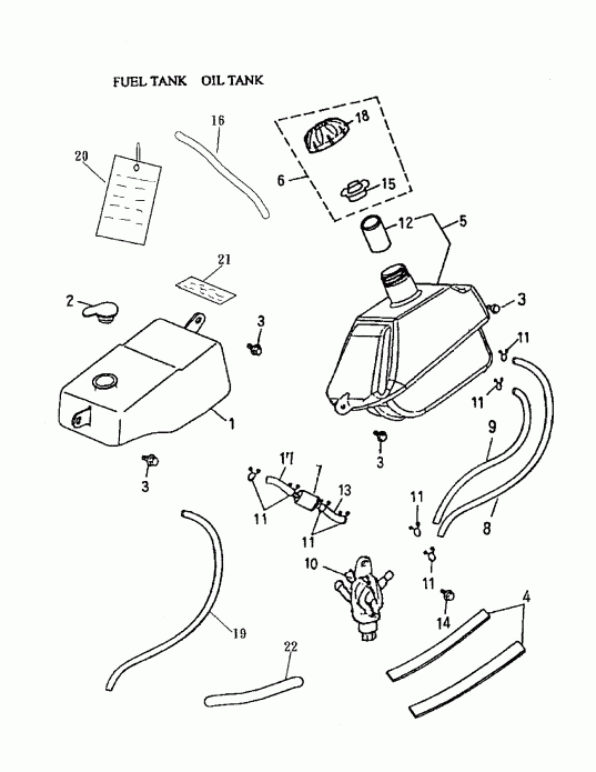  BRP  Mini DS 90 2-strokes, 2004 - Fuel   Tank