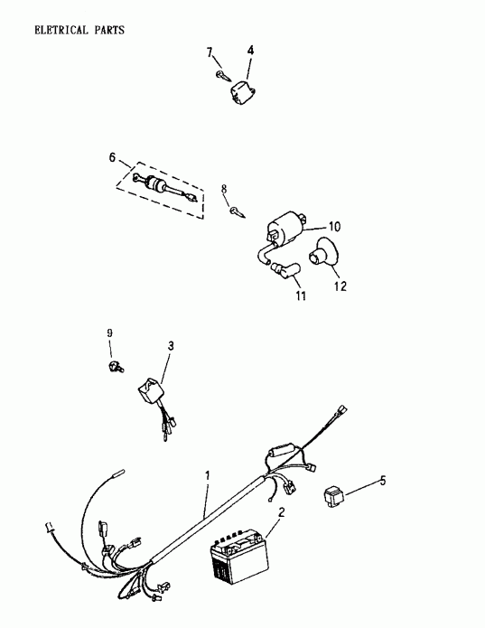  BRP Mini DS 90 2-strokes, 2004  - Electrical Components