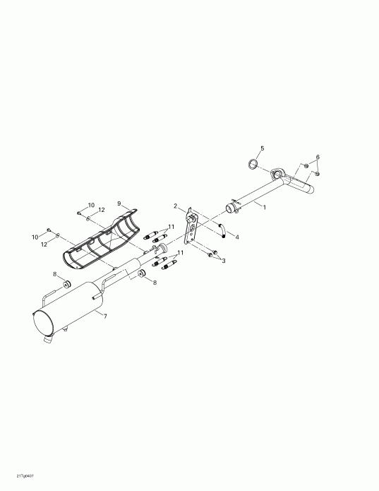 BRP Outlander 330/400 STD 2 X 4, 2004 ������ - Exhaust System