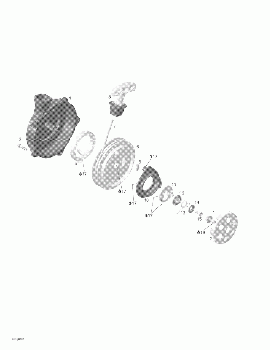 ������������  ����������� Outlander 330/400 STD 2 X 4, 2004 - Rewind Starter