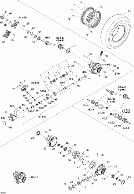 ������������  Outlander MAX 400, 2004 - Drive System, Front