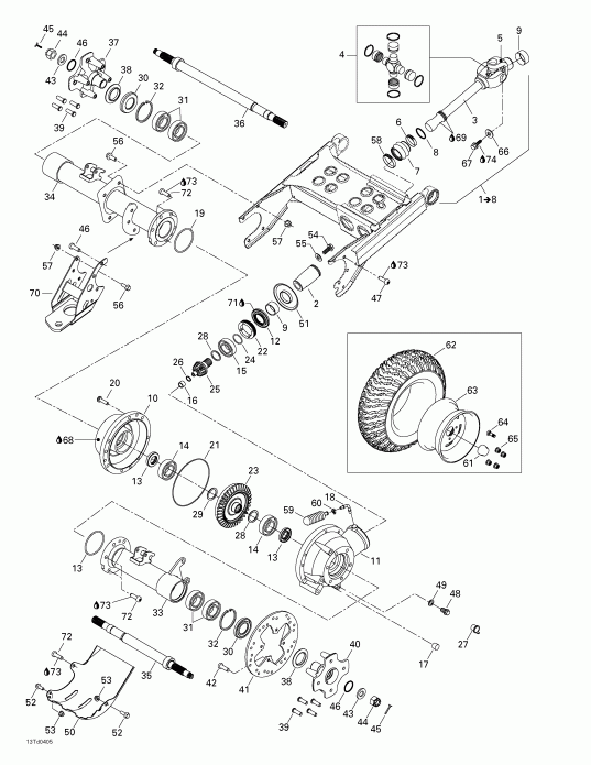 ATV   Quest STD, 2004 - Drive System, Rear