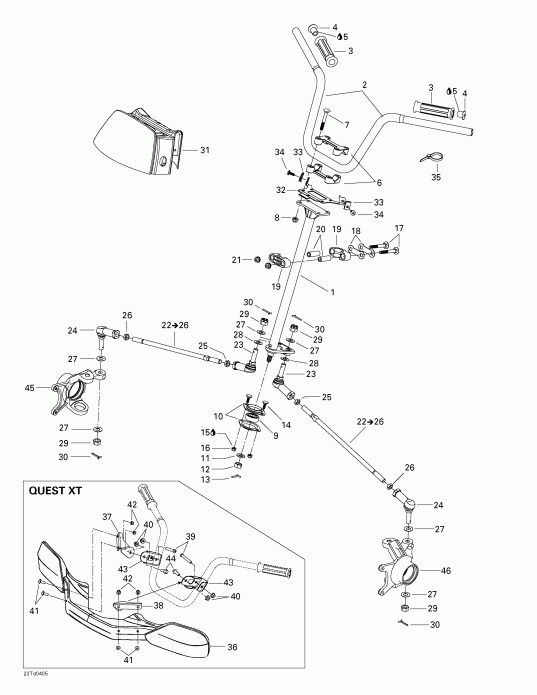 Bombardier Quest STD, 2004 - Steering System