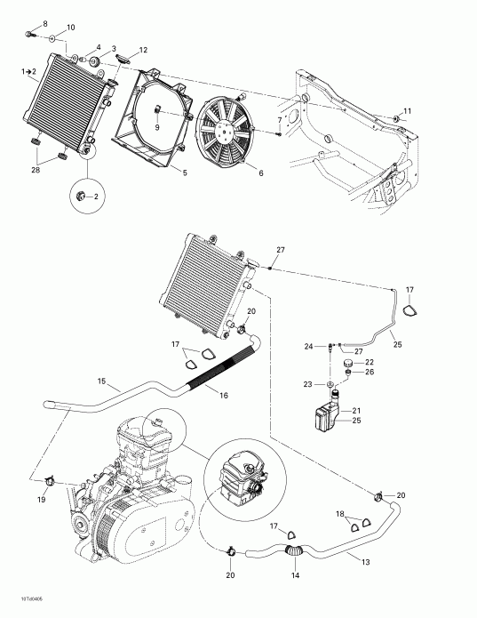 ATV  Quest XT, 2004 - Cooling System