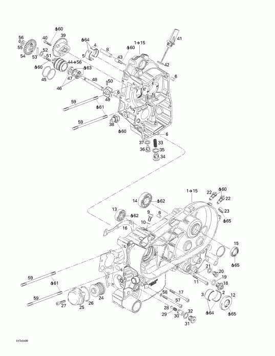 ������������  Quest XT, 2004 ������ - Crankcase