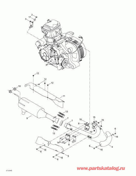 BRP Quest XT, 2004 - Exhaust System