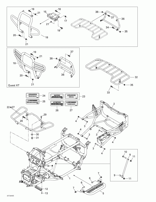 Quest XT, 2004  -   Luggage Racks