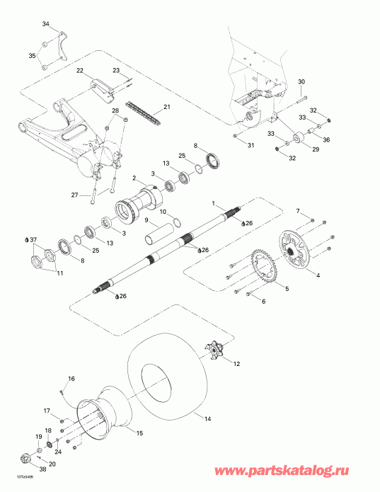  BRP Rally 175, 2004  - Drive System, Rear