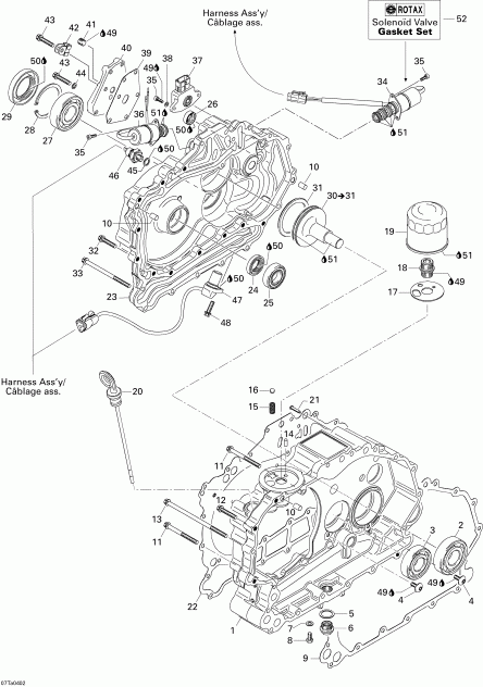 ������������ Bombardier Traxter Auto Std & XT, 2004 - Clutch Housing And Cover