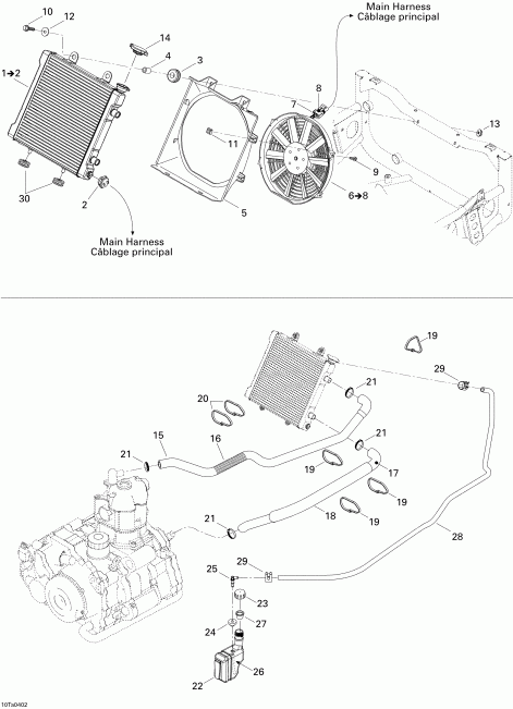 ������������ BRP Traxter Auto Std & XT, 2004 ������ - Cooling System