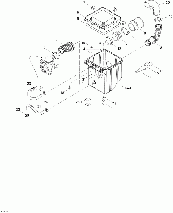   Traxter Auto Std & XT, 2004  - Air Intake