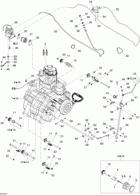 ����������  Traxter Max Std & Max XT, 2004 ������ - Engine Support