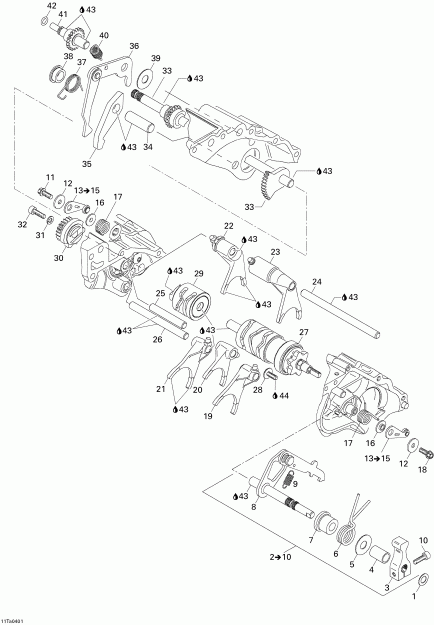   Traxter Max Std & Max XT, 2004  - Gear Shift