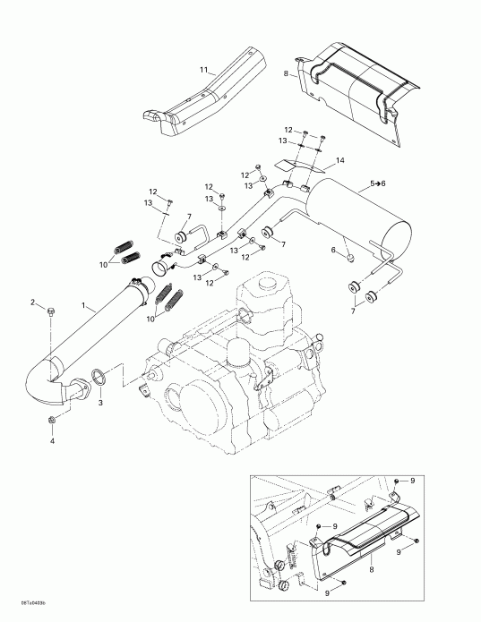 BRP  Traxter XL, 2004 - Exhaust System