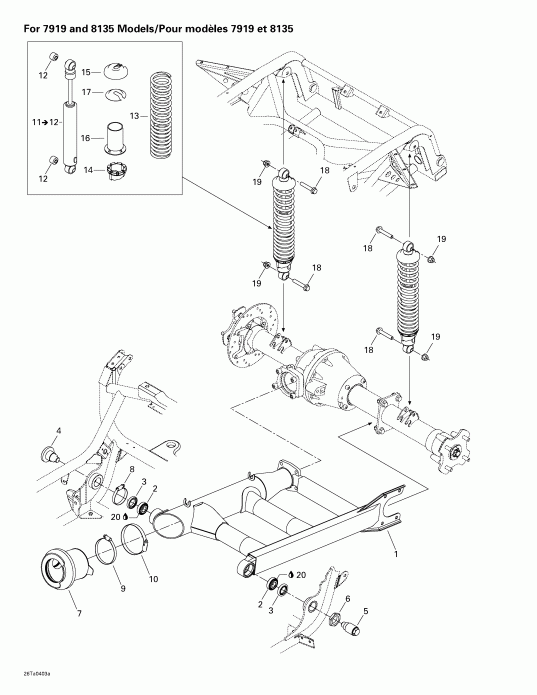   Traxter XL, 2004  - Rear Suspension (for 7919 And 8135 Models)