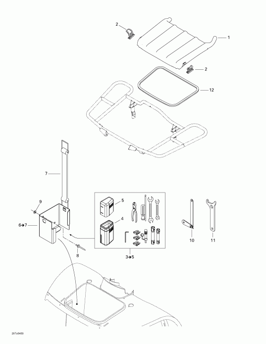   Traxter XL, 2004  - Front Tray