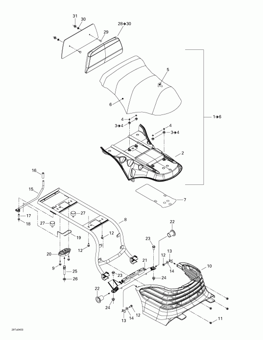 ������������ Bombardier Traxter XL, 2004 ������ - Seat