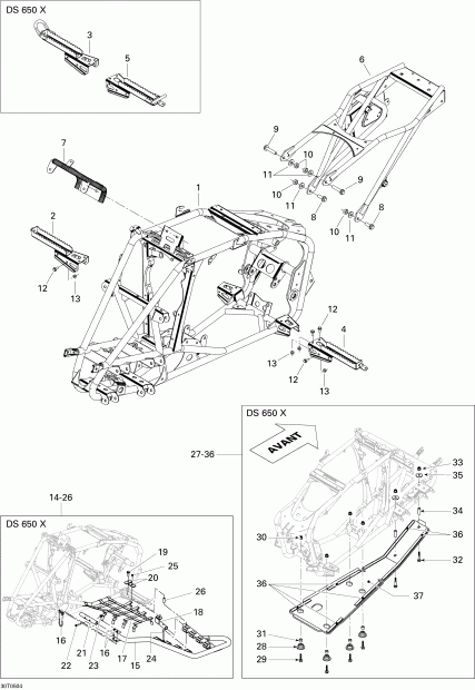 ATV  DS 650/DS 650 X, 2005  - Frame