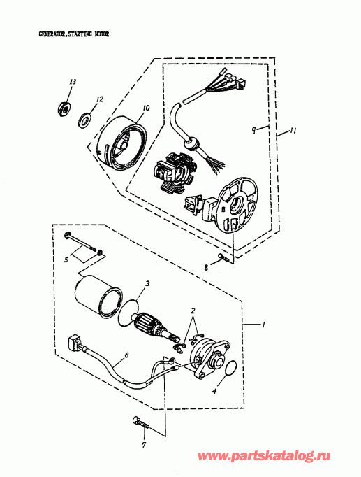 ATV BRP - Generator, Starting Motor