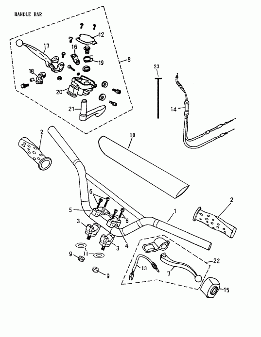    Mini DS 50 2-strokes, 2005 - Handlebar