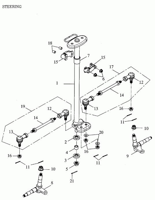 Bombardier Mini DS 90 4-strokes, 2005  - Steering System