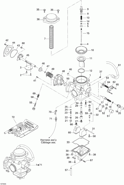  BRP Outlander 330/400 STD 2 X 4, 2005 - Carburetor