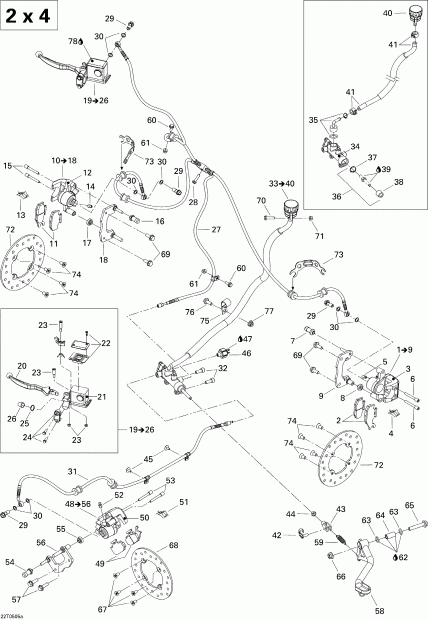 Bombardier Outlander 330/400 STD 2 X 4, 2005 - Hydraulic ������ 2 X 4
