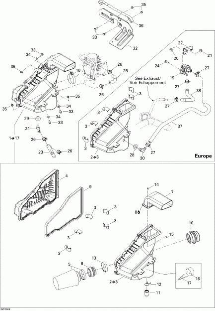 ����������  Outlander 400 XT 4 X 4, 2005 - Air Intake