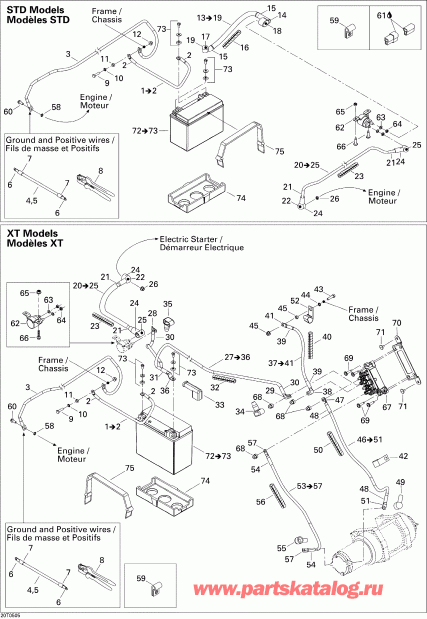 ���������� BRP Outlander 400 XT 4 X 4, 2005 - Electrical System