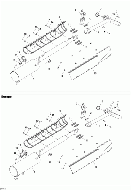 ������������ BRP Outlander MAX 400, 2005 ������ - Exhaust System