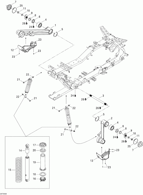  BRP Outlander MAX 400, 2005  - Rear Suspension