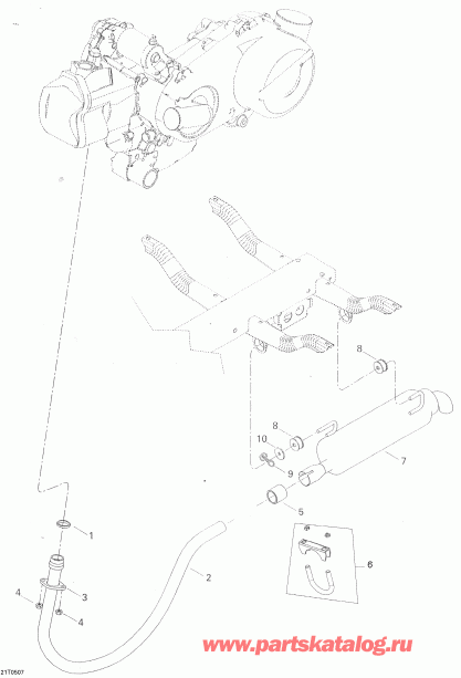 ATV  Rally 175, 2005 - Exhaust System