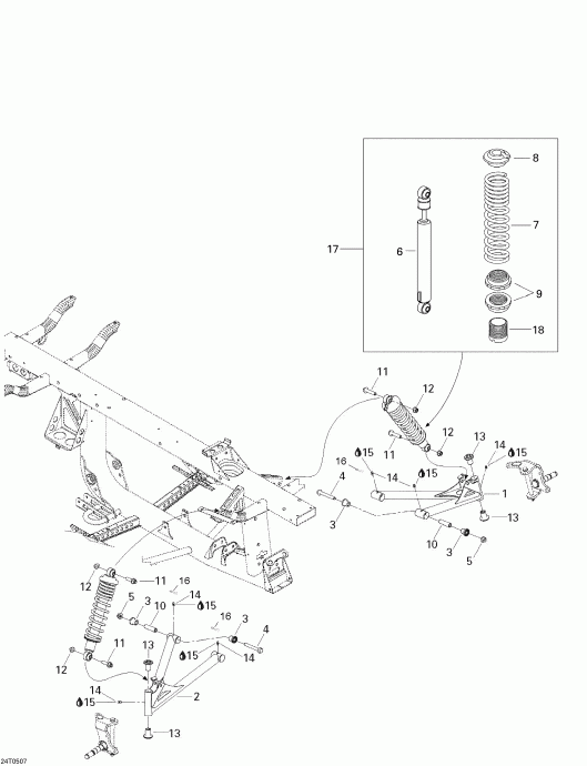  Bombardier  Rally 175, 2005 - Front Suspension