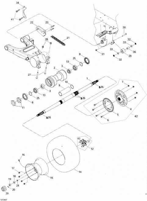  Bombardier  Rally 175, 2005 - Drive System, Rear