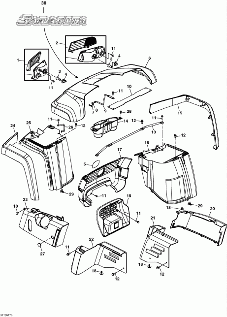  Bombardier - Hood  Front Fenders