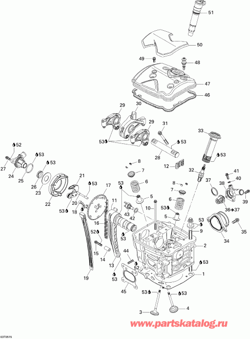 Traxter Max CVT 650, 2005 - Cylinder Head