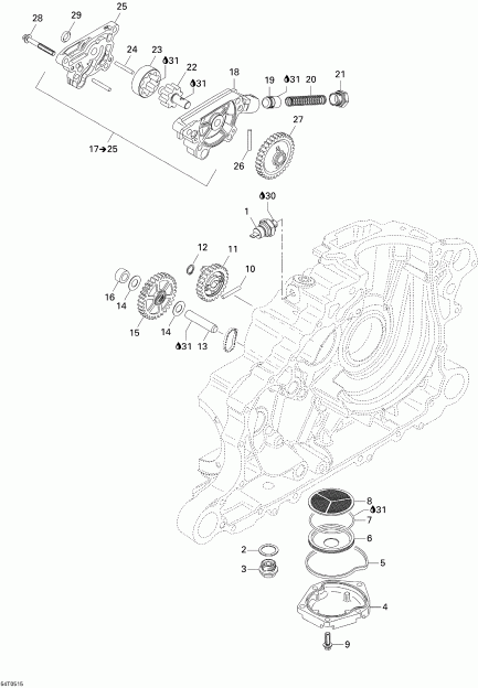 ������������ Bombardier Traxter Max CVT 650, 2005 ������ - Engine Lubrication