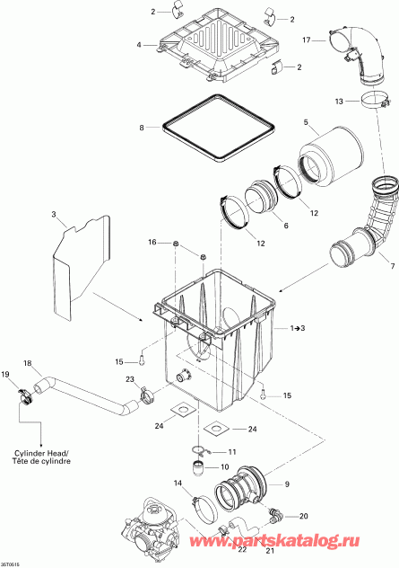   Traxter Max CVT 650, 2005  - Air Intake