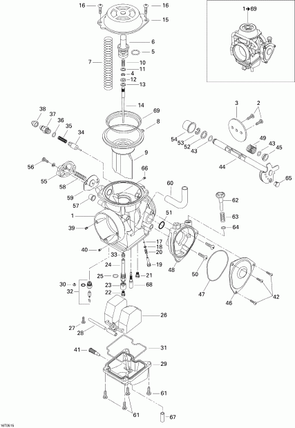   Traxter Max CVT 650, 2005  - Carburetor