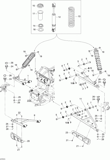  BRP Traxter Max CVT 650, 2005  - Front Suspension