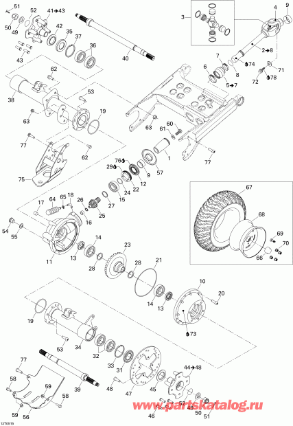 ���������� BRP Traxter Max CVT 650, 2005 ������ - Drive System, Rear