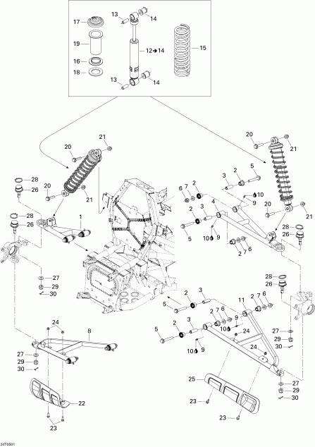  Bombardier  Traxter Max Std & Max XT, 2005 - Front Suspension