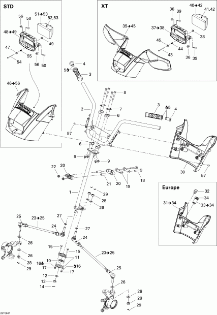 ���������� Bombardier Traxter Max Std & Max XT, 2005 ������ - ������� ������� System
