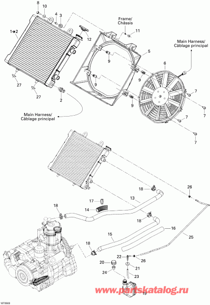  Bombardier Traxter XL, 2005 - Cooling System