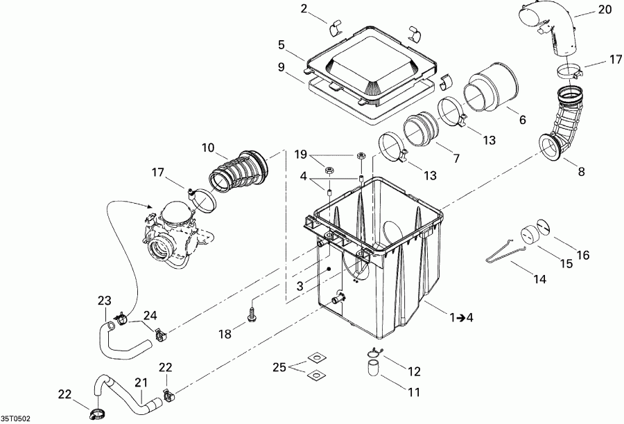 BRP Traxter XT, 2005 - Air Intake