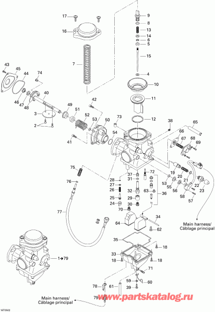 ����������  Traxter XT, 2005 ������ - Carburetor