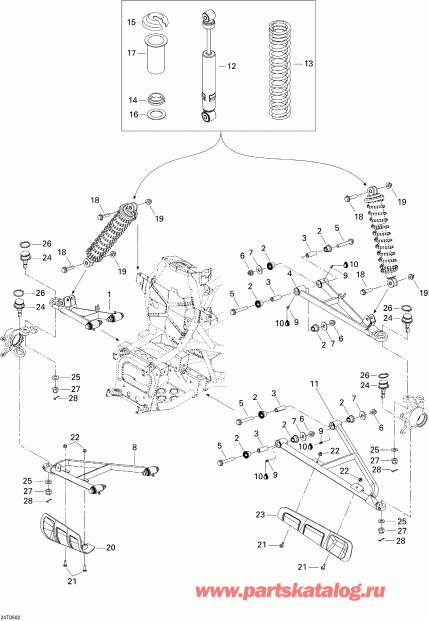 ���������� Bombardier ����������� Traxter XT, 2005 - Front Suspension