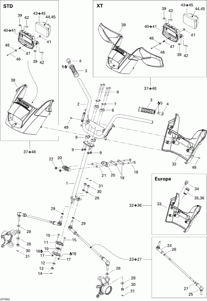 ATV  Traxter XT, 2005 ������ - Steering System